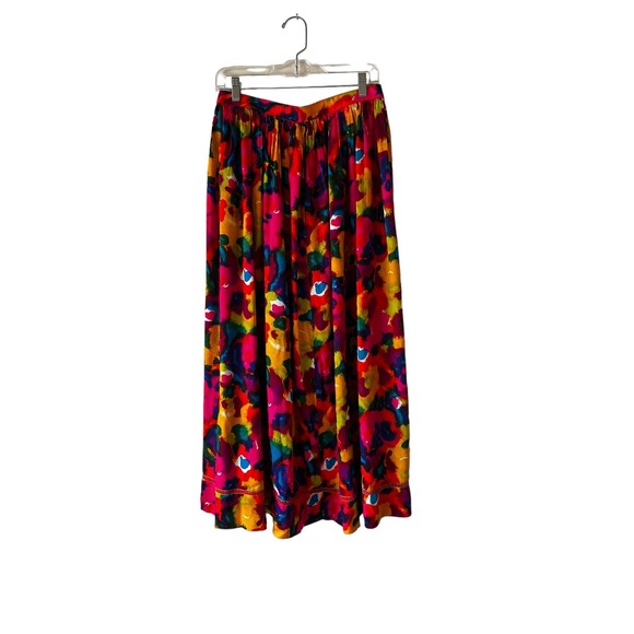 Vintage 1970s 70s Handmade Rainbow Bark Cloth Skirt Set - Picture 12 of 12